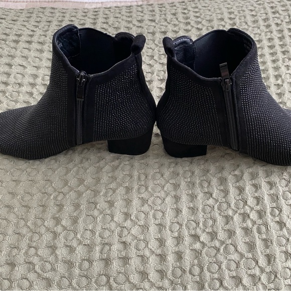 Atalina Black Rhinestone Shimmer Booties Size 8 - Picture 6 of 8